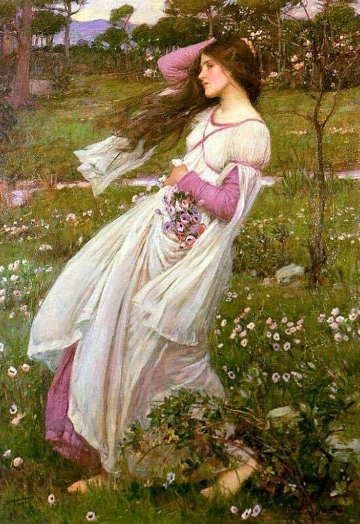 girl-gather-flowers-wind